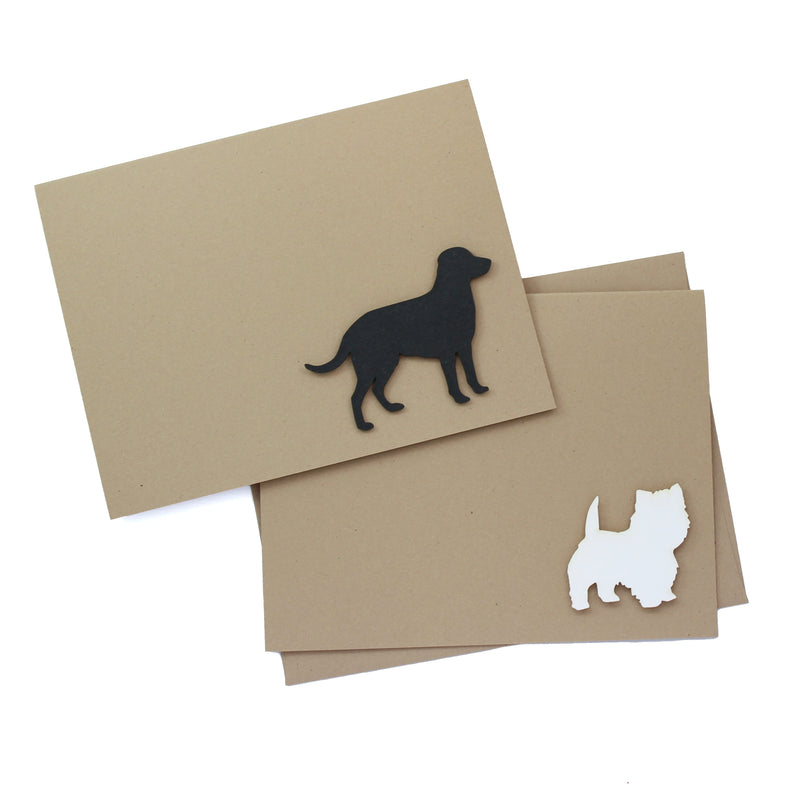 Dog Blank Card Horizontal | 200+ Dog Breeds to Choose from | 25 Dog Colors Available | Blank Inside | Single Card or 10 Pack