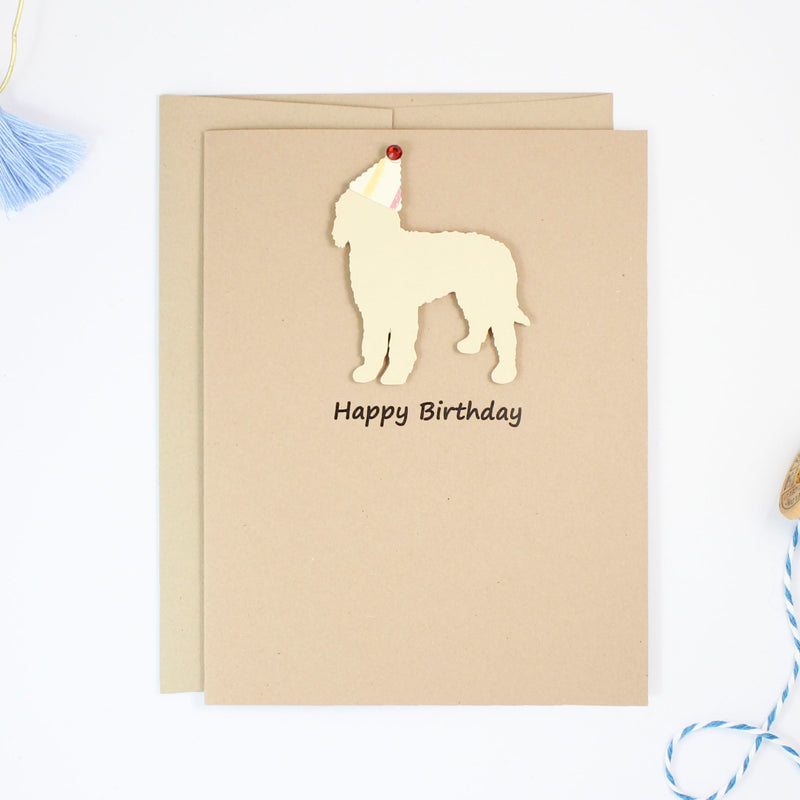 Goldendoodle Birthday Card | Handmade Labradoodle Greeting Cards| Single or 10 Pack | Choose Inside