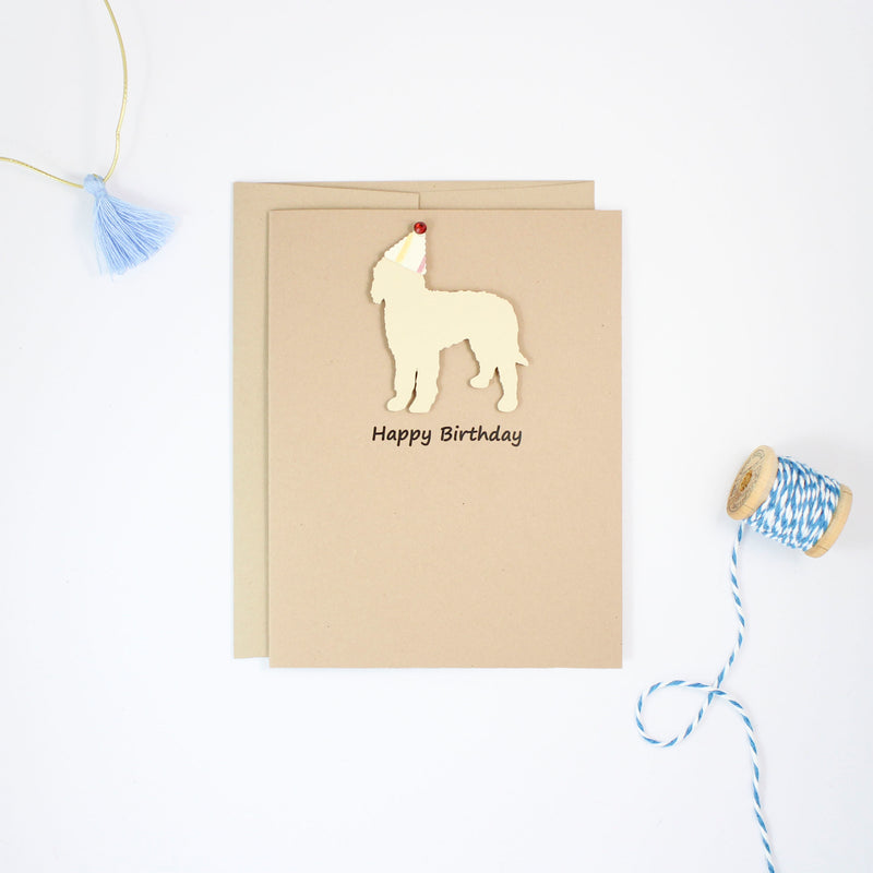 Goldendoodle Birthday Card | Handmade Labradoodle Greeting Cards| Single or 10 Pack | Choose Inside