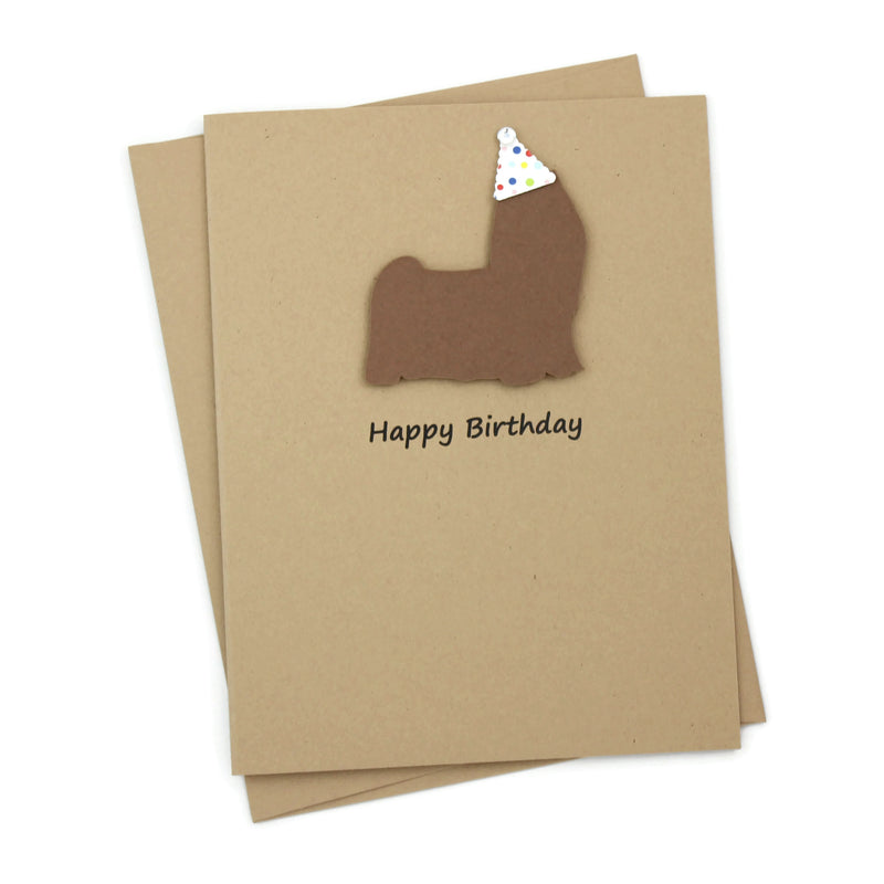 Yorkshire Terrier long haired Birthday Card