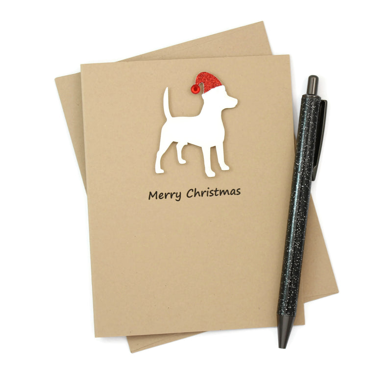 Beagle Christmas Card | Single or Pack of 10 | 25 Dog Colors | Choose Phrases