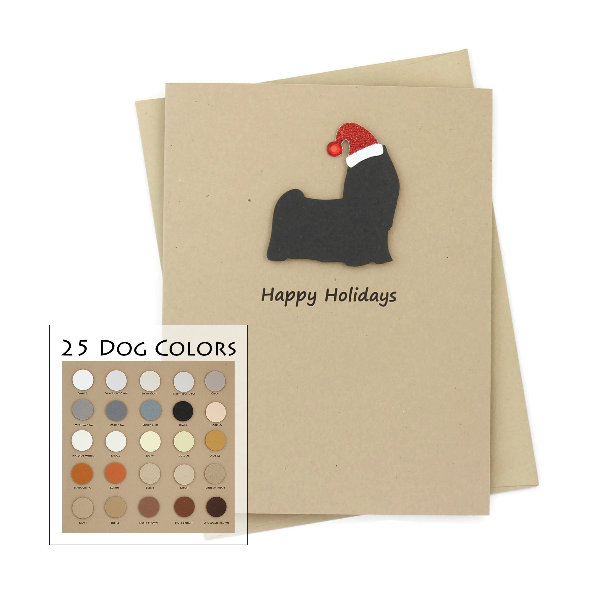 Yorkshire Terrier (long haired) Christmas Greeting Cards Custom