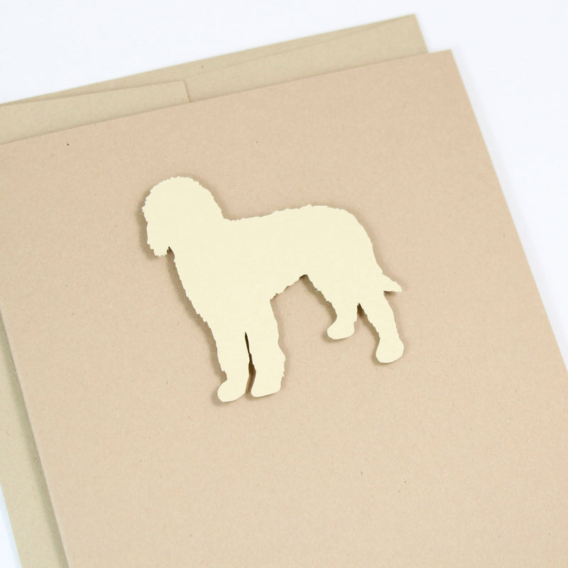 Goldendoodle Blank Dog Greeting Cards | Handmade Labradoodle Notecard | Single or 10 Pack Yellow Dog