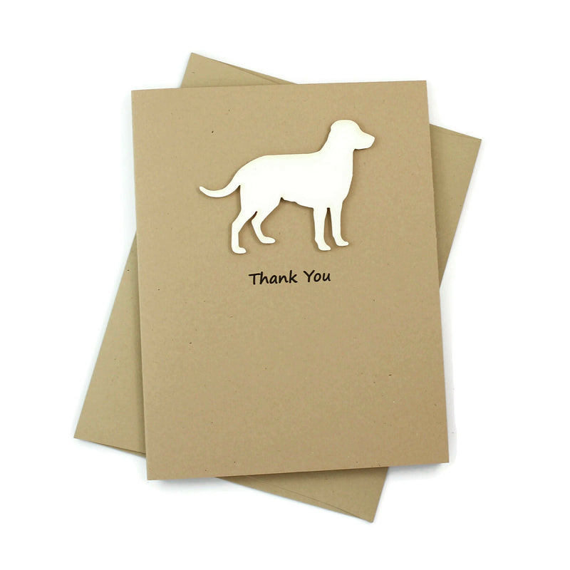 Labrador Retriever Thank You Card | 25 Dog Colors Available | Choose Inside Phrase | Single Card or 10 Pack