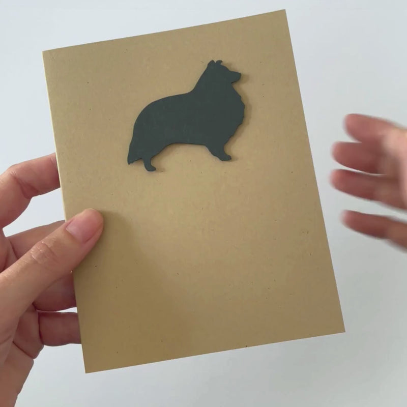 Shetland Sheepdog Blank Card | 25 Sheltie Dog Colors Available | Blank Inside | Single Card or 10 Pack