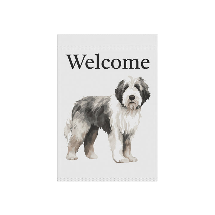 Old English Sheepdog Sheepie Old English Sheepdog - Garden Banner Flag - Cute Watercolor Dog themed