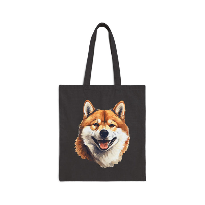 Adorable Shiba Inu Dog Cotton Canvas Tote Bag, Eco-Friendly Shopping Bag, Dog Lover Gift, Pet Tote, Cute Grocery Bag