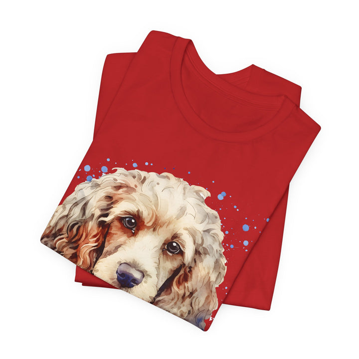 Tan Cocker Spaniel with American Flag T-Shirt | Dog Lover Tee - Embellish by Jackie - Handmade Greeting Cards