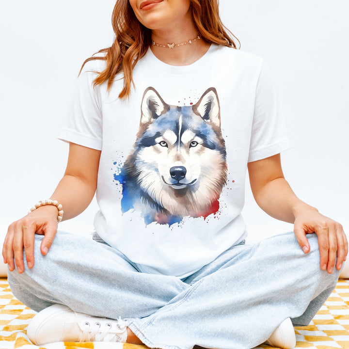 Patriotic Siberian Husky 4th of July T-Shirt | Independence Day - Embellish by Jackie - Handmade Greeting Cards