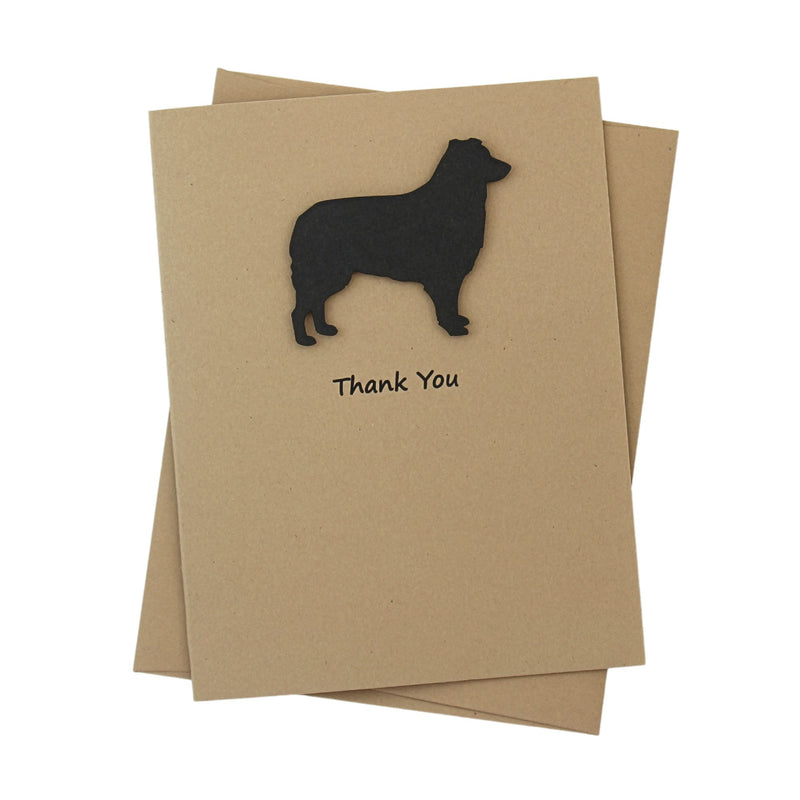 Border Collie Thank You Card 10 Pack or Single Card Dog Greeting Cards Dog Thank You Card