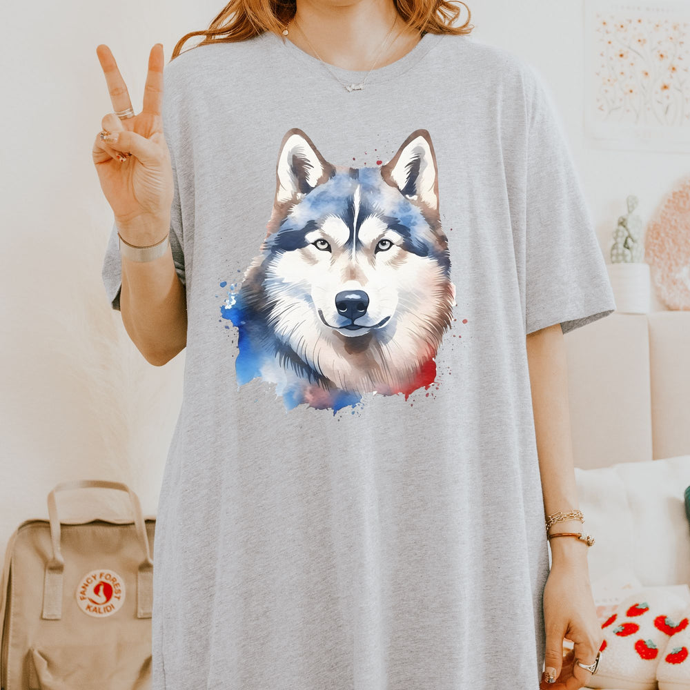 Patriotic Siberian Husky 4th of July T-Shirt | Independence Day - Embellish by Jackie - Handmade Greeting Cards