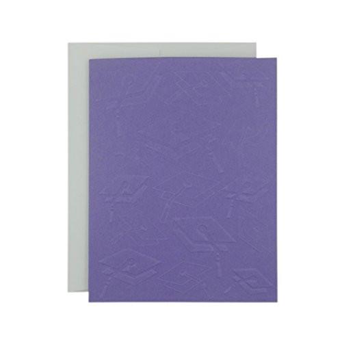 Textured Graduation Card Single | Handmade Grad Cap Notecards | Discontinued Blank Inside | Multiple colors to choose from