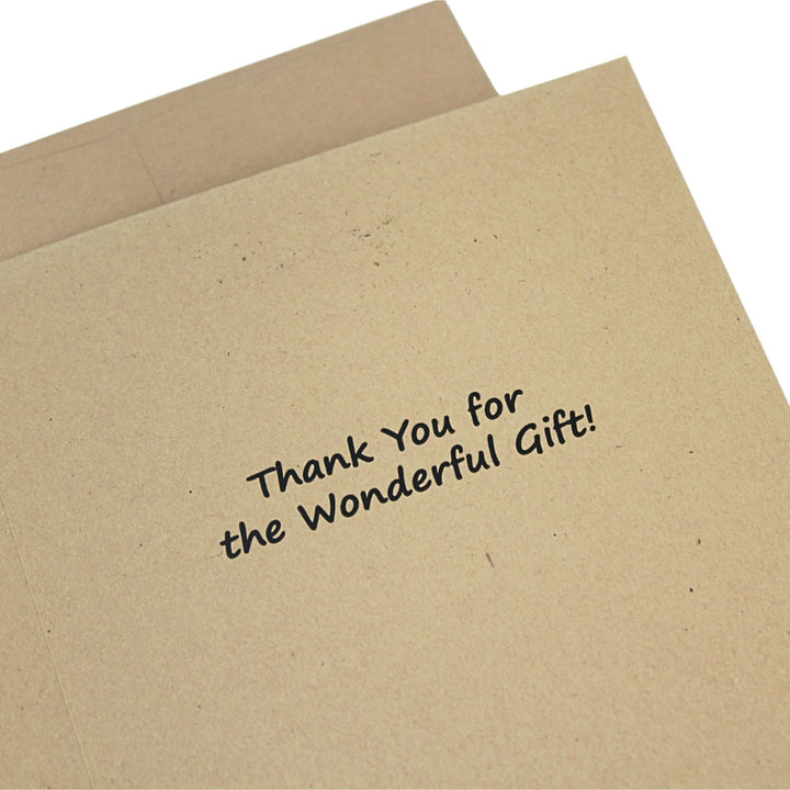 Standard Dog Thank You Notecard | Handmade Generic Dog Thank You Greeting Card | Black Brown Yellow Dog | Single Card and Envelope | Limited Quantity