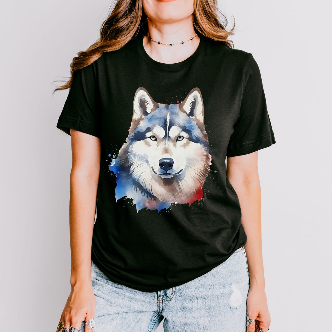 Patriotic Siberian Husky 4th of July T-Shirt | Independence Day - Embellish by Jackie - Handmade Greeting Cards