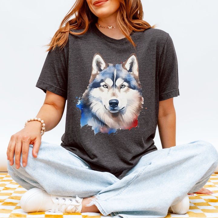 Patriotic Siberian Husky 4th of July T-Shirt | Independence Day - Embellish by Jackie - Handmade Greeting Cards
