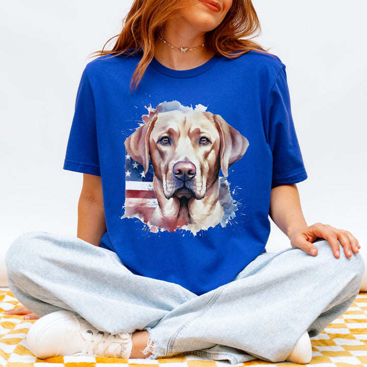 Yellow Labrador Retriever 4th of July Patriotic Bella Canvas T-shirt - Embellish by Jackie - Handmade Greeting Cards