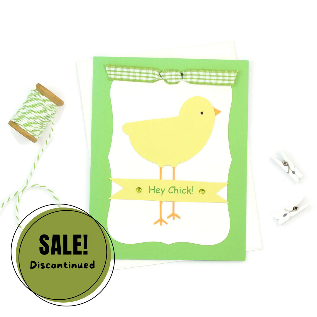 Easter Chick Greeting Card - Handmade Easter Card - Hey Chick - Easter card for kids - Embellish by Jackie - Handmade Greeting Cards