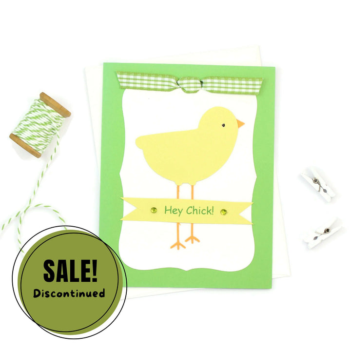 Easter Chick Greeting Card - Handmade Easter Card - Hey Chick - Easter card for kids - Embellish by Jackie - Handmade Greeting Cards