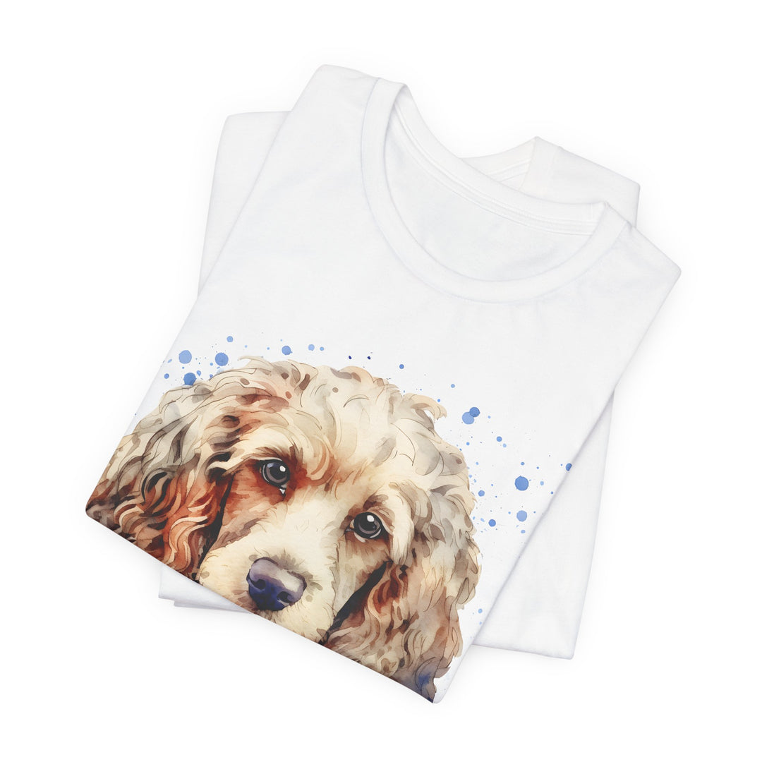 Tan Cocker Spaniel with American Flag T-Shirt | Dog Lover Tee - Embellish by Jackie - Handmade Greeting Cards