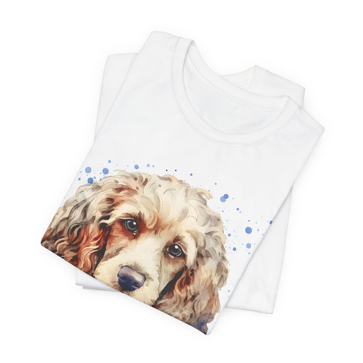 Tan Cocker Spaniel with American Flag T-Shirt | Dog Lover Tee - Embellish by Jackie - Handmade Greeting Cards