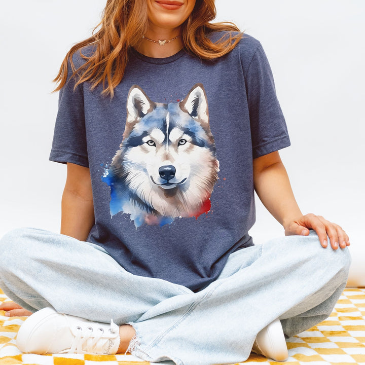 Patriotic Siberian Husky 4th of July T-Shirt | Independence Day - Embellish by Jackie - Handmade Greeting Cards