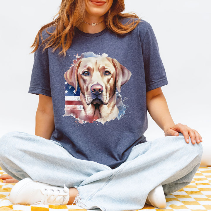 Yellow Labrador Retriever 4th of July Patriotic Bella Canvas T-shirt - Embellish by Jackie - Handmade Greeting Cards