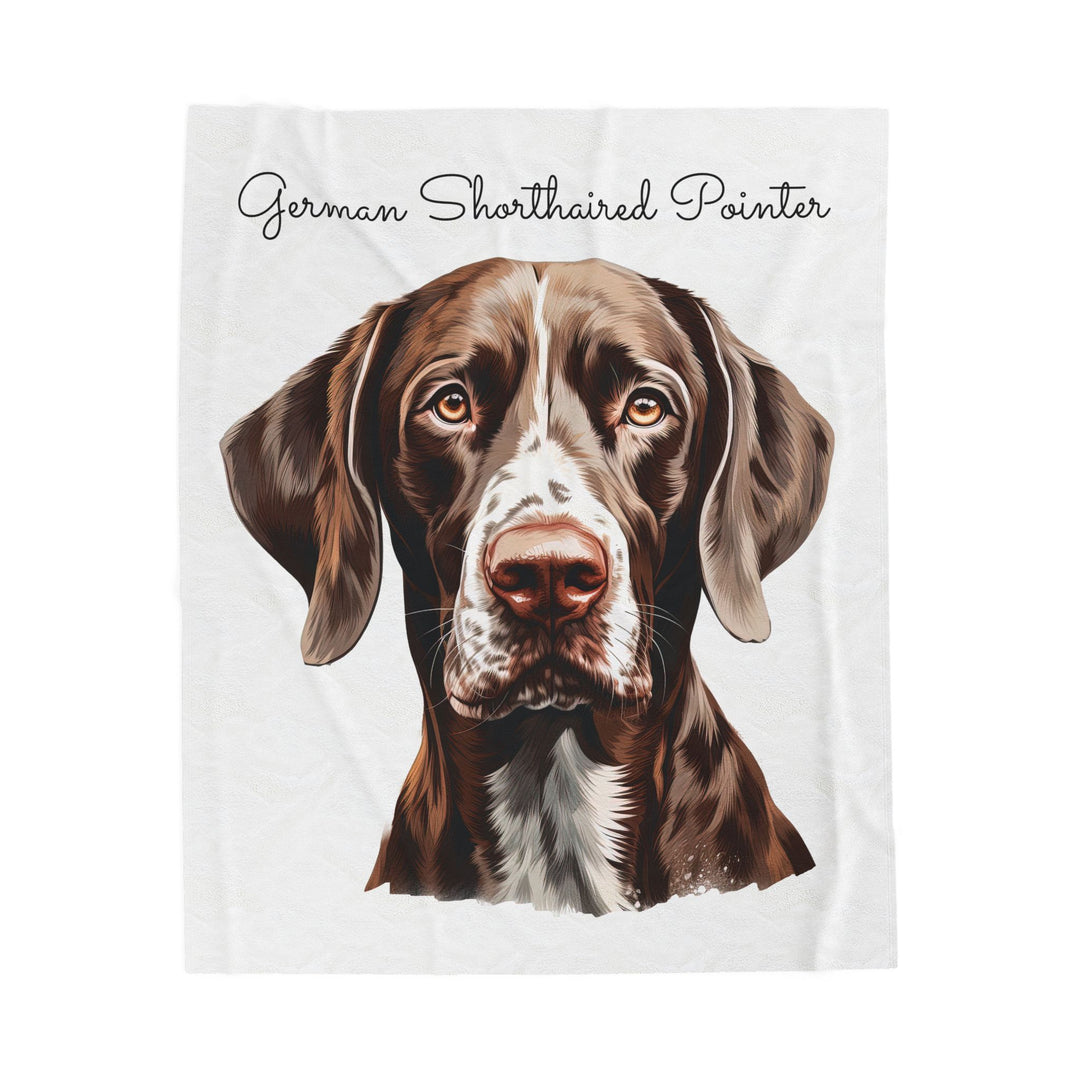 German Shorthaired Pointer Velveteen Plush Blanket - Embellish by Jackie - Handmade Greeting Cards