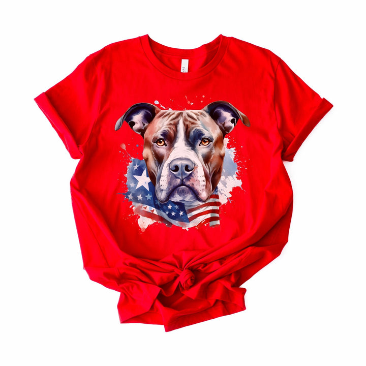 American Flag American Pit bull Terrier Tee | Patriotic Pit Bull T-Shirt