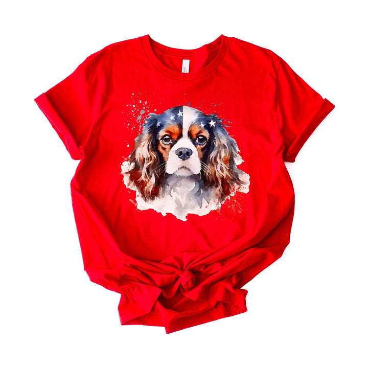 Cavalier King Charles Spaniel Patriotic Tee | Dog Flag Shirt