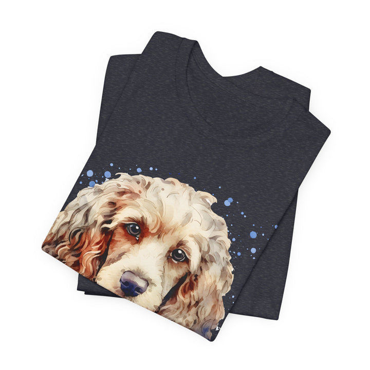 Tan Cocker Spaniel with American Flag T-Shirt | Dog Lover Tee - Embellish by Jackie - Handmade Greeting Cards