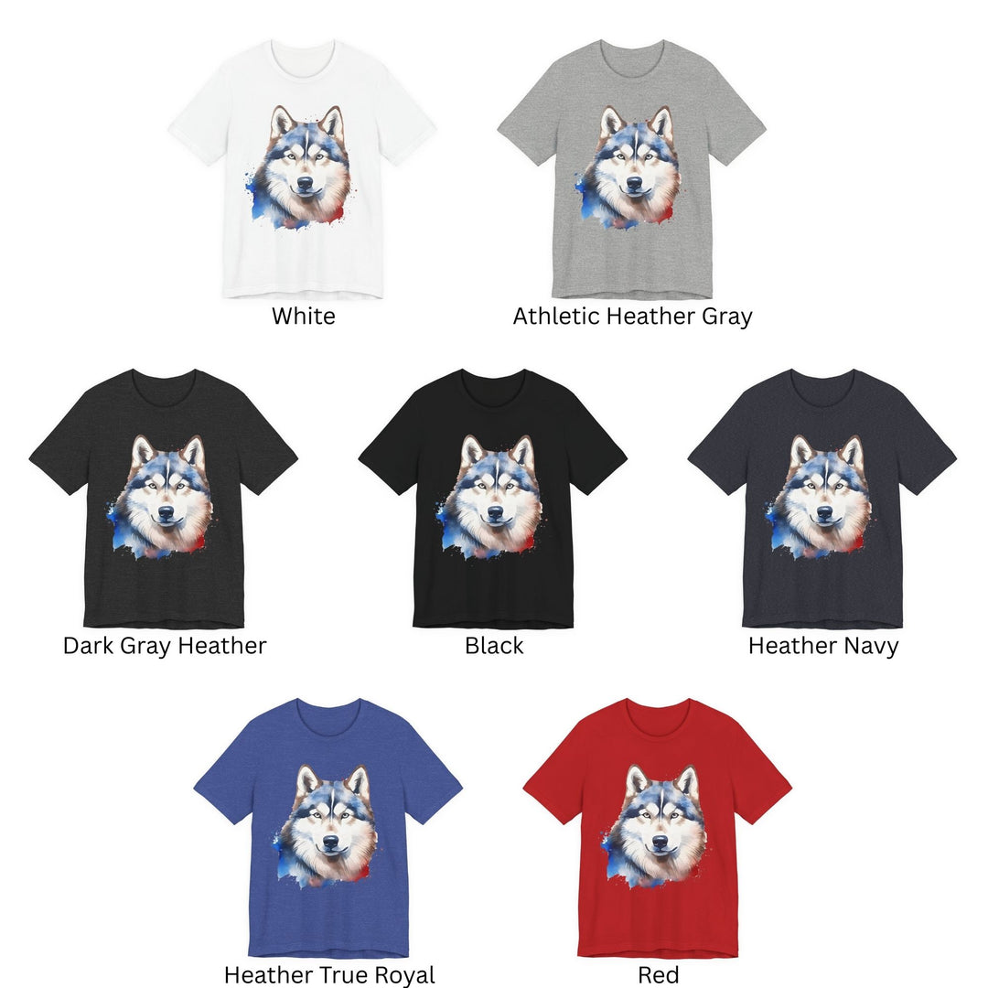 Patriotic Siberian Husky 4th of July T-Shirt | Independence Day - Embellish by Jackie - Handmade Greeting Cards