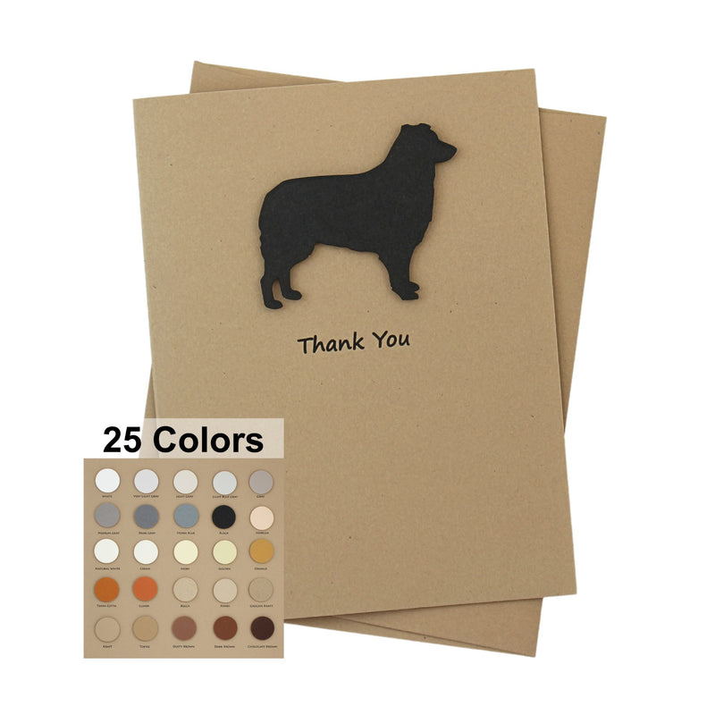 Border Collie Thank You Card 10 Pack or Single Card Dog Greeting Cards Dog Thank You Card