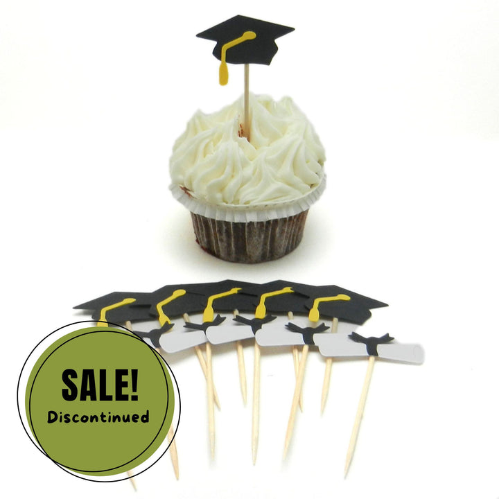 Diploma Cupcake Toppers - Set of 12 Graduation Diploma Decorations