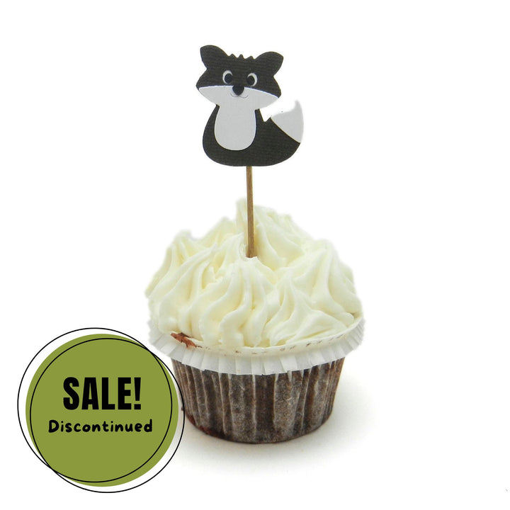 Fox Cupcake Toppers Set of 12 Fox Birthday Decorations Cupcake Topper Birthday Party Cake Topper Fox Party Fox Theme Party Fox Decor