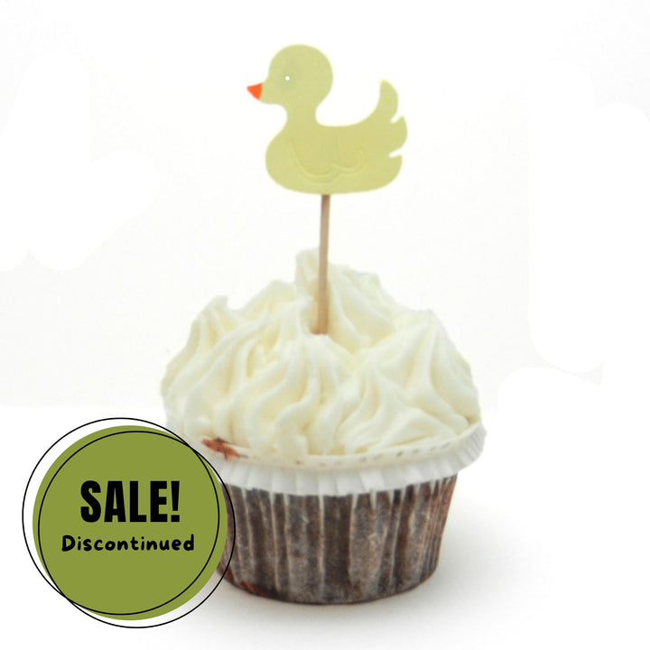 Duck Cupcake Topper - Set of 12 - Yellow Duck - Rubber Duckie - Ducky Baby Shower