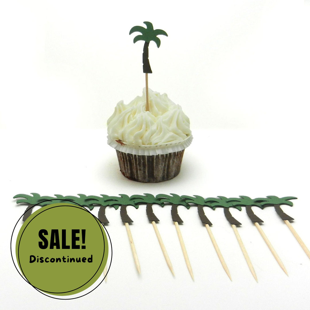 Palm Tree Cupcake Toppers Set of 12 Party Decoration Cupcake Topper Hawaiian Party Cake Topper Birthday Party Tropical Décor Beach Theme