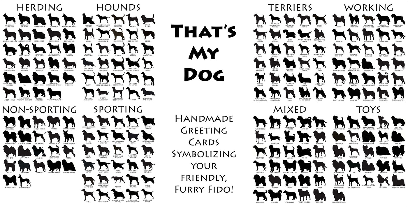 That's My Dog - Custom Dog Greeting Cards - 200+ Dog Breeds Available