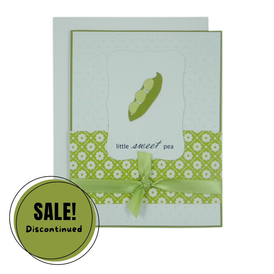 Sweet Pea New Baby Card New Baby Greeting Card Sweet Pea Baby Shower Card Baby - Embellish by Jackie - Handmade Greeting Cards