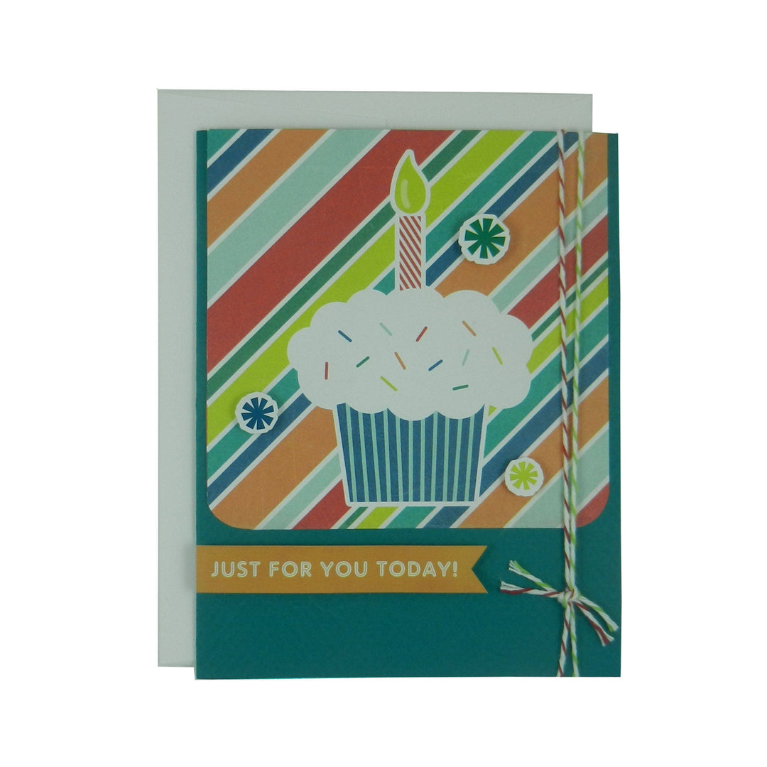 Cupcake Happy Birthday Handmade Greeting Card Generic Birthday Card birthday card for kids happy birthday greetings Just for you today!
