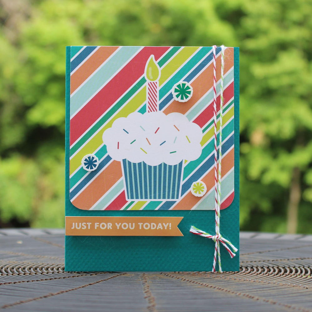 Cupcake Happy Birthday Handmade Greeting Card Generic Birthday Card birthday card for kids happy birthday greetings Just for you today!