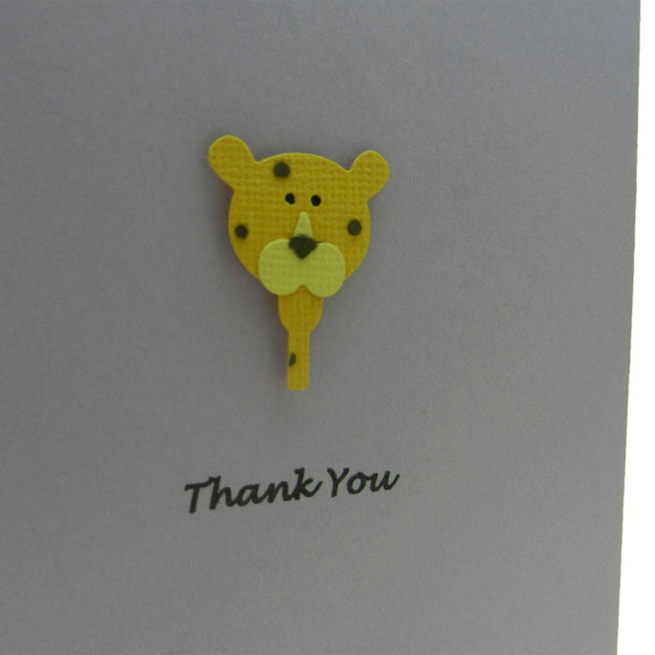 Leopard Thank You Cards - Purple - Baby Shower Handmade - 10 Pack