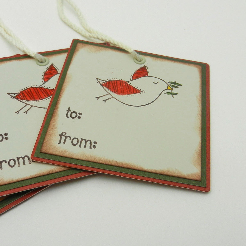 Christmas Tags - 3 Pack - Handmade - Recycled - Upcycled