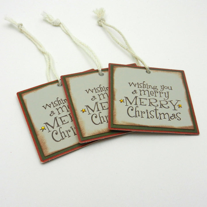 Christmas Tags - 3 Pack - Handmade - Recycled - Upcycled