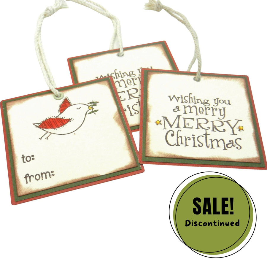 Christmas Tags - 3 Pack - Handmade - Recycled - Upcycled