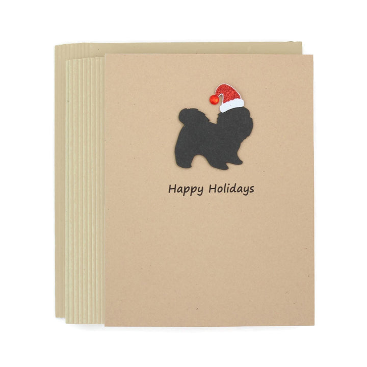 Shih Tzu short haired Christmas Cards | Handmade Dog Holiday Card Set