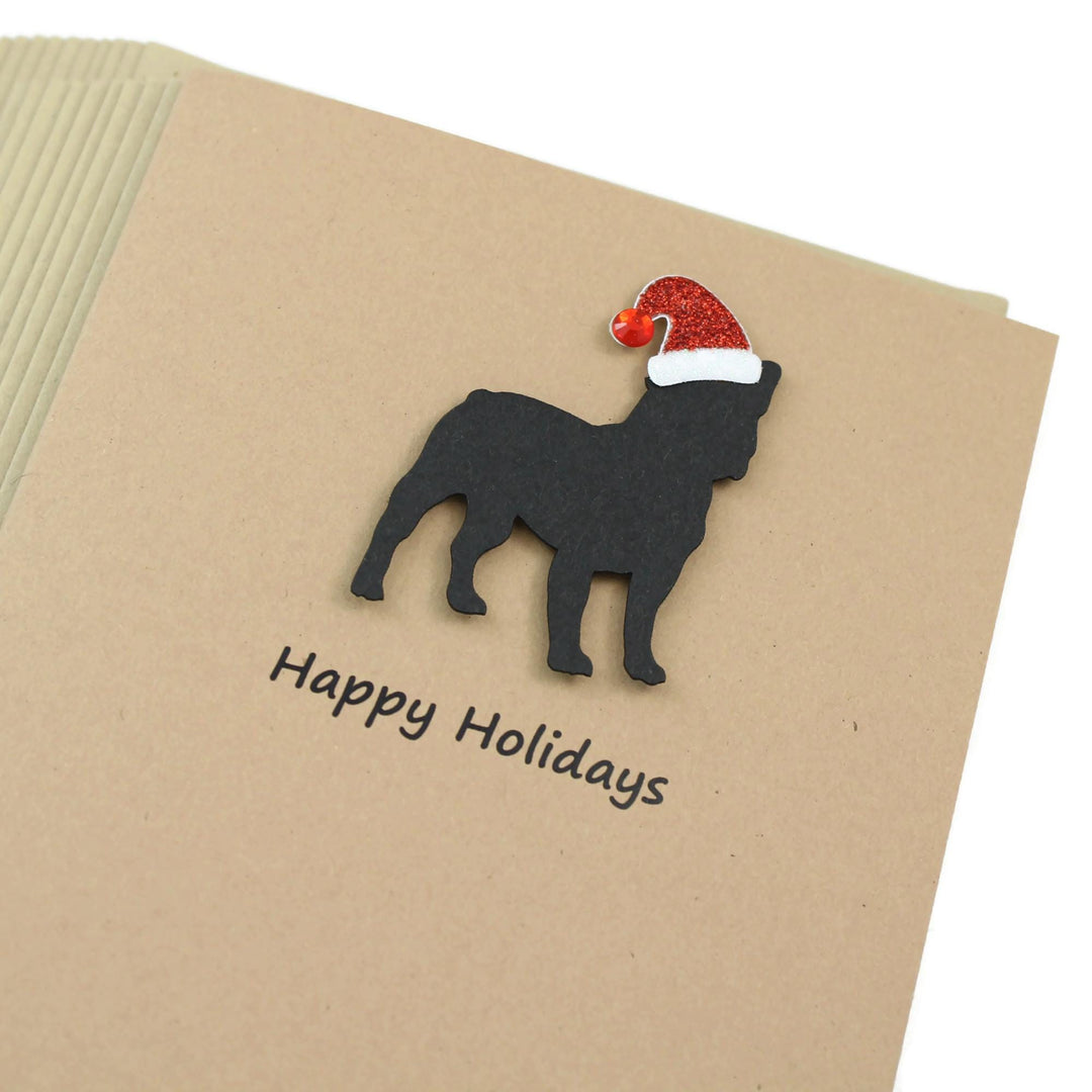French Bulldog Frenchie Christmas Cards | Handmade Dog Holiday Card Set