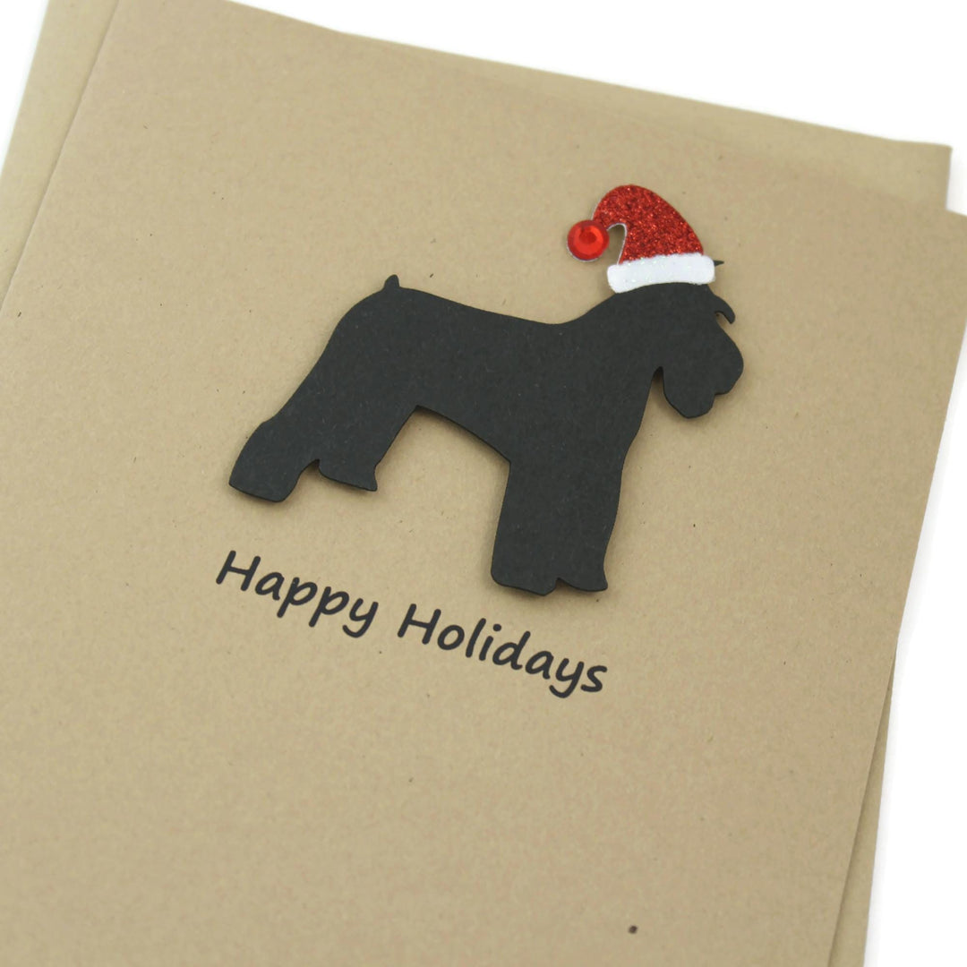 Schnauzer Christmas Cards | Handmade Dog Holiday Card Set Miniature Schnauzer