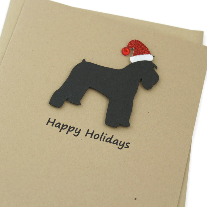 Schnauzer Christmas Cards | Handmade Dog Holiday Card Set Miniature Schnauzer