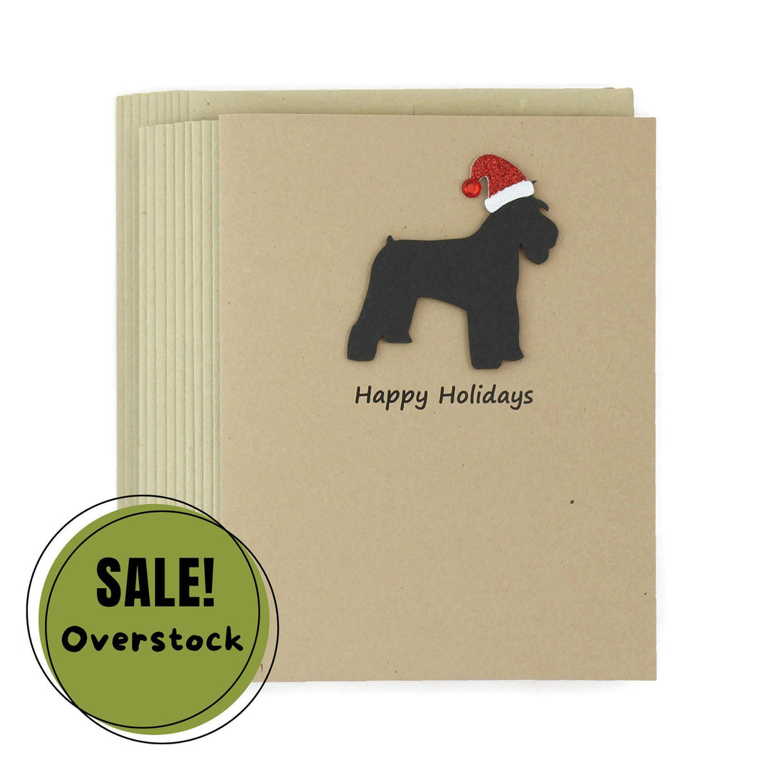 Schnauzer Christmas Cards | Handmade Dog Holiday Card Set Miniature Schnauzer