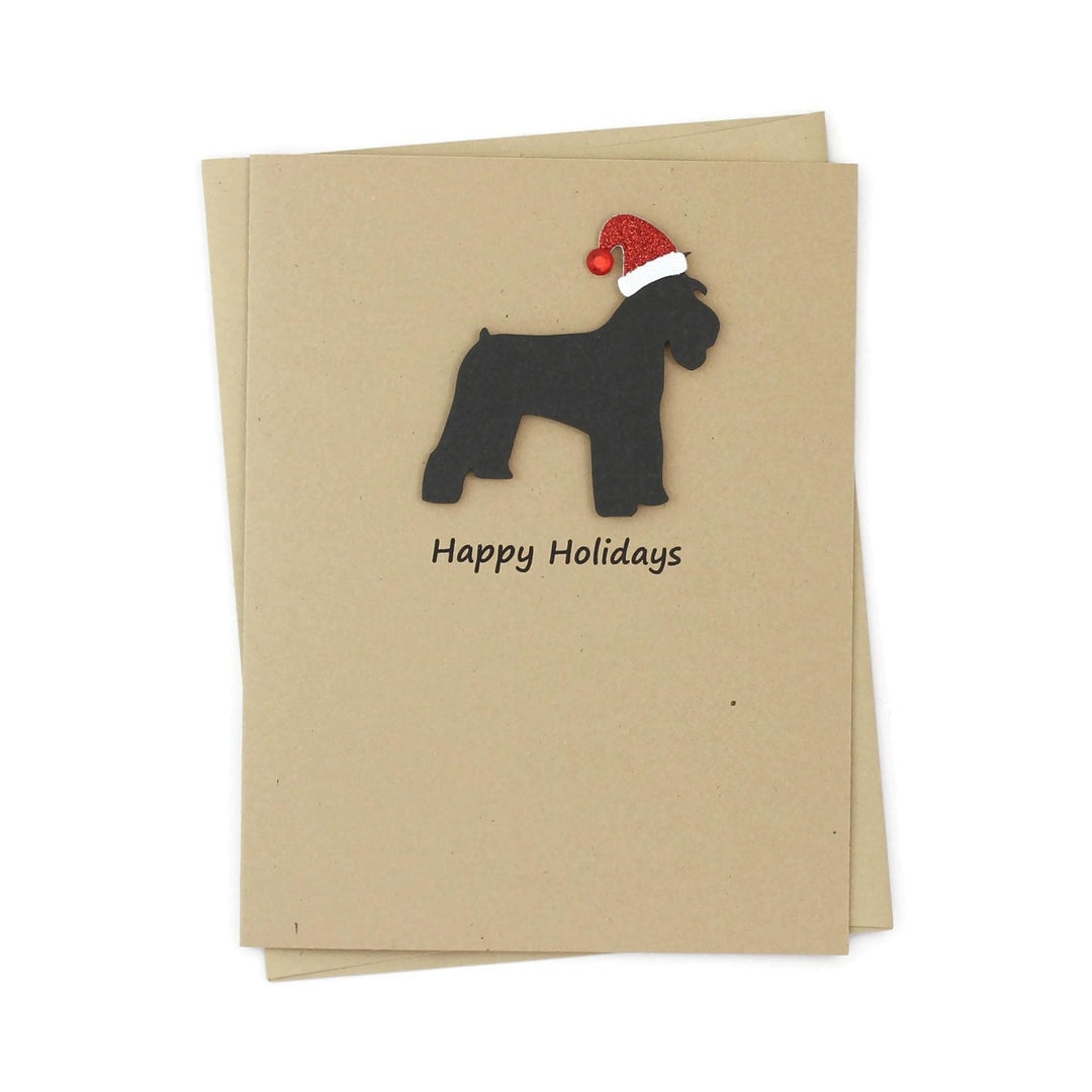 Schnauzer Christmas Cards | Handmade Dog Holiday Card Set Miniature Schnauzer